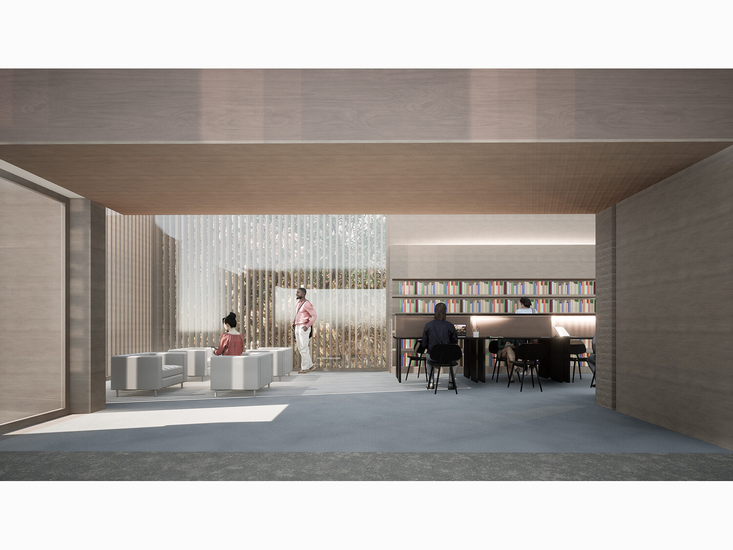 Visualisation of library reading room | cdc studio cambridge architects