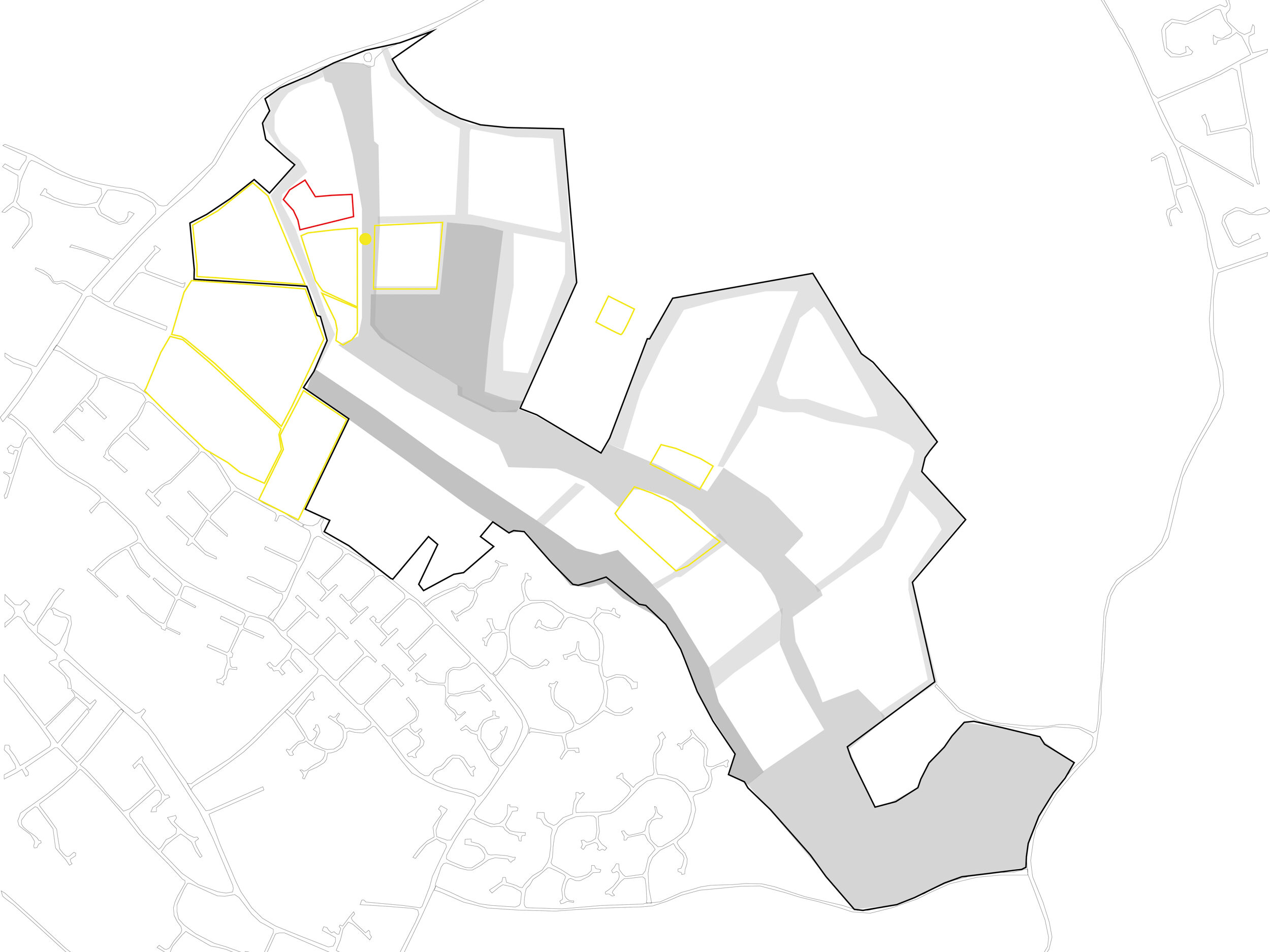 Site Analysis diagram showing local sites of importance | Cambridge architects CDC Studio